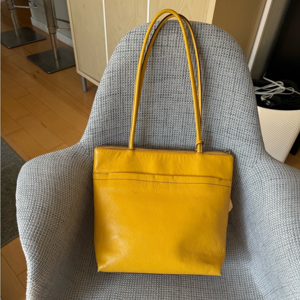 HOBO Sunflower Yellow Leather Shoulder Bag